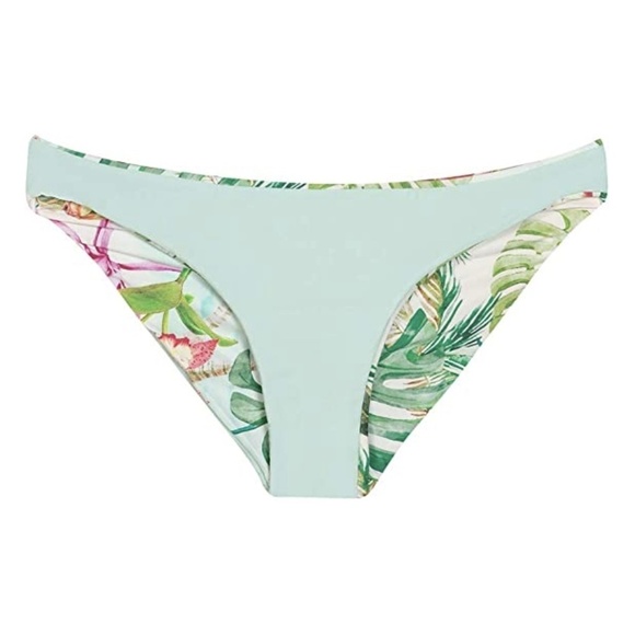 NWT Pilyq Tulum Tropical Floral Reversible Basic Teeny Bikini Bottoms - Picture 3 of 3
